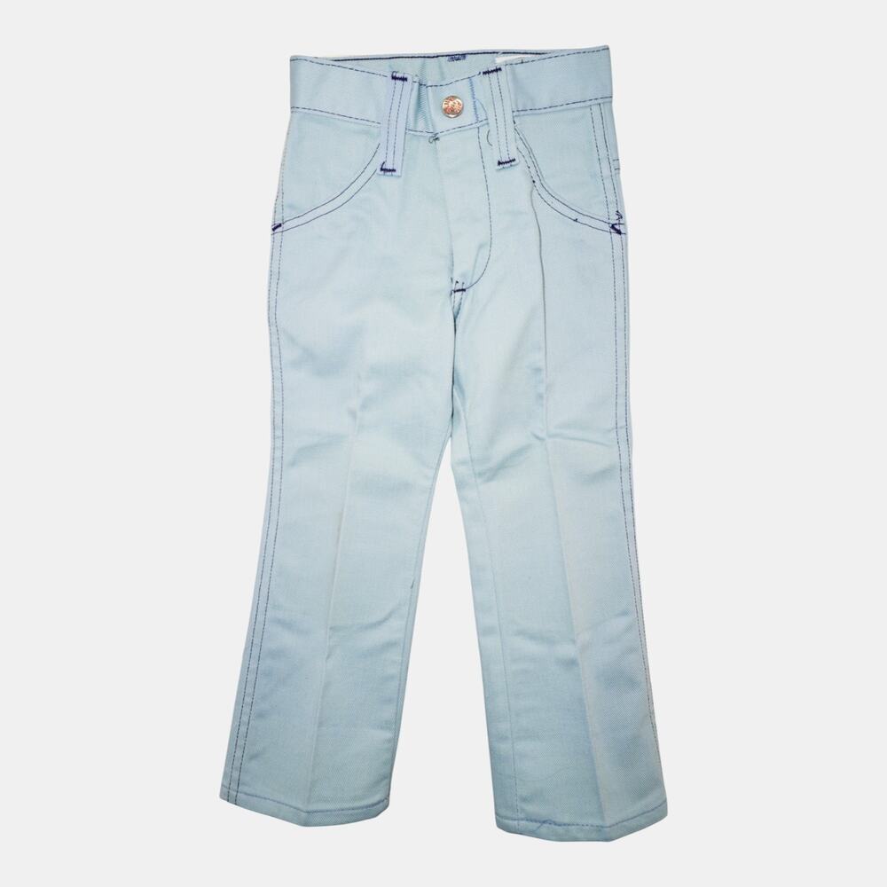 Vintage Billy the Kid Saf-T-Nee Light Blue Flare Jeans Kids Size 4 Slim 70s